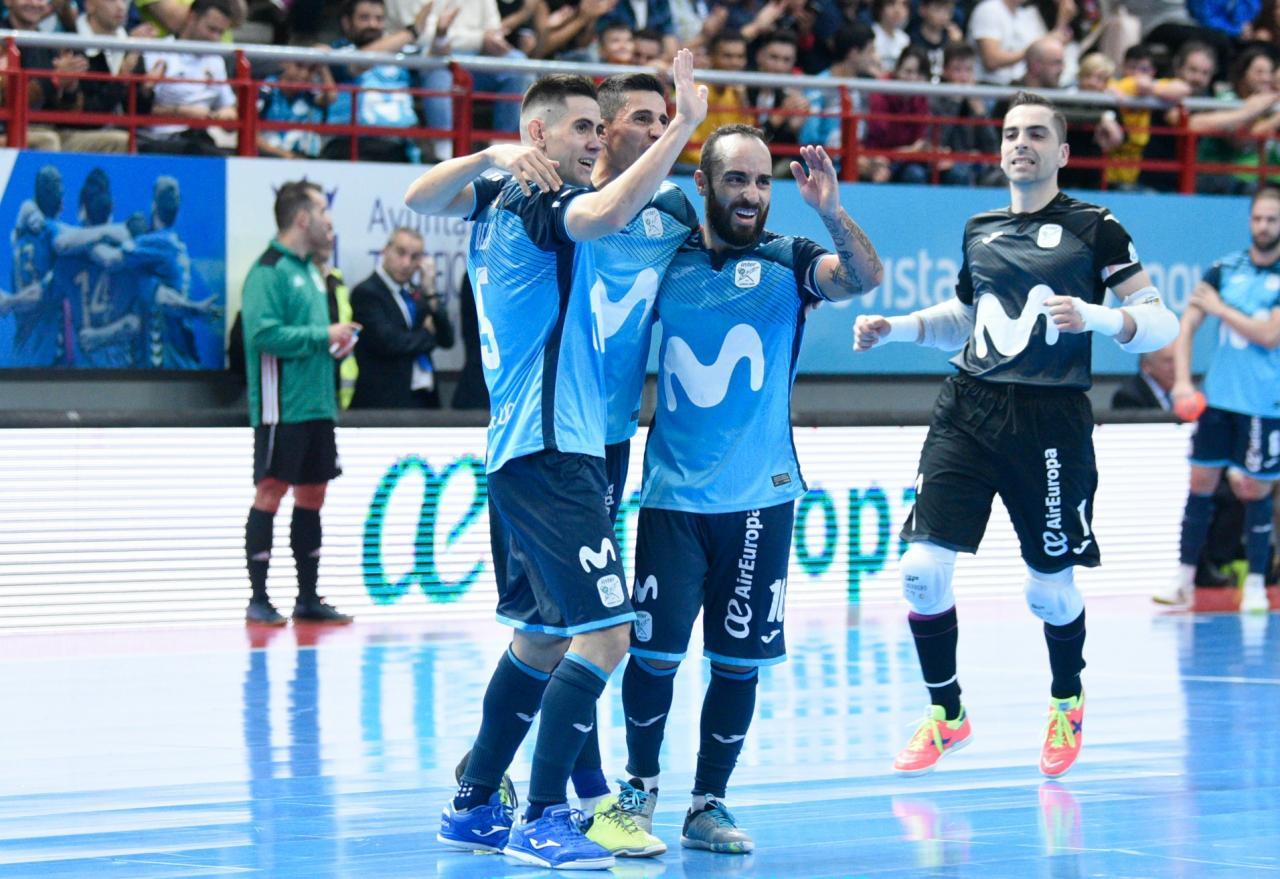 Los jugadores de Movistar Inter celebran un gol 
 Foto: Helen Boto