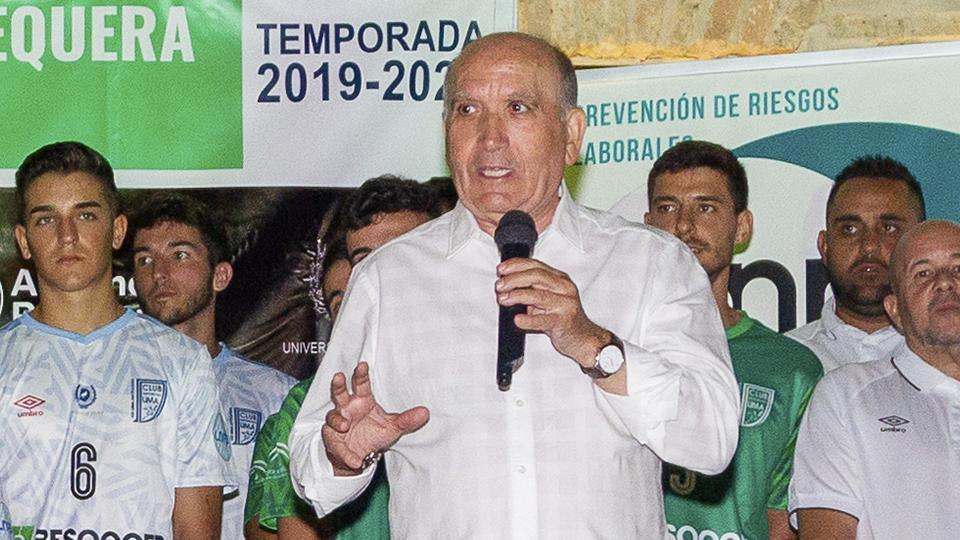 Pedro Montiel, presidente del BeSoccer CD UMA Antequera.