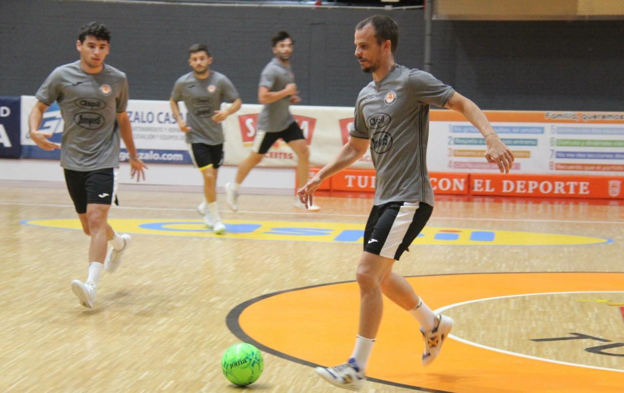 David García, jugador del Aspil Jumpers Ribera Navarra, en un entrenamiento