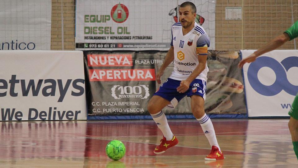 Retamar, de Fútbol Emotion Zaragoza, durante un partido de Liga.