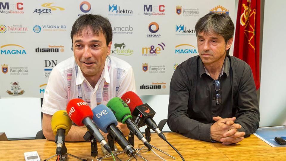 Imanol y Tatono Arregui, durante una rueda de prensa.