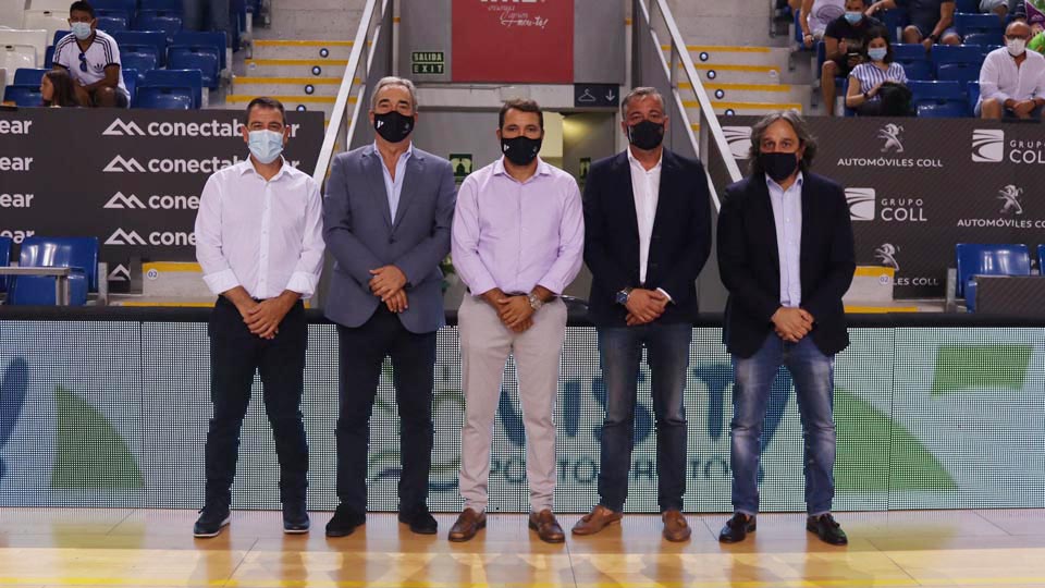 Fran Serrejón, Javier Lozano, José Tirado, Pablo Vilches y Manuel Bueno, durante el Memorial Miquel Jaume.