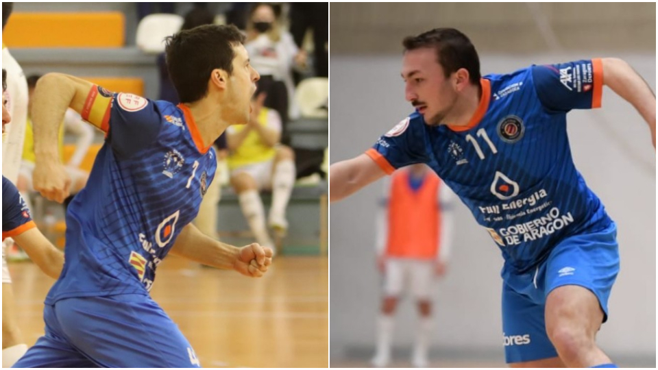 Los jugadores del Full Energía Zaragoza Juan Muniesa (izquierda) y Alejandro Pasamón (derecha)