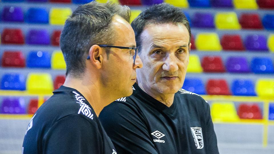 Moli y Tete entrenadores del BeSoccer CD UMA Antequera 