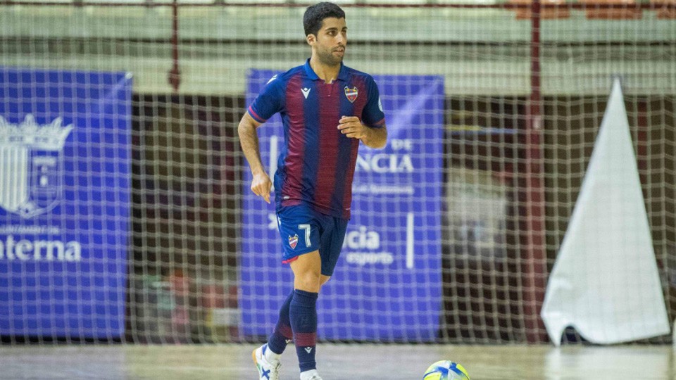 Javi Rodríguez durante un partido con la camiseta del Levante UD FS
