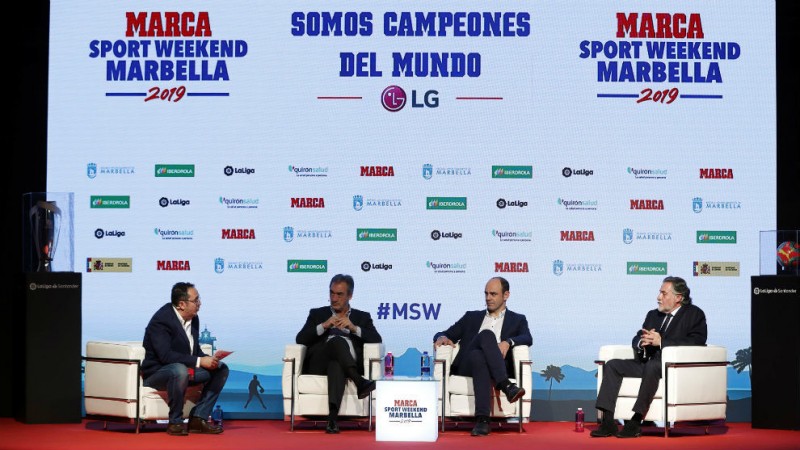 Javier Lozano, Pepu Hernández y José Javier Hombrados, en el Marca Sport Weekend.