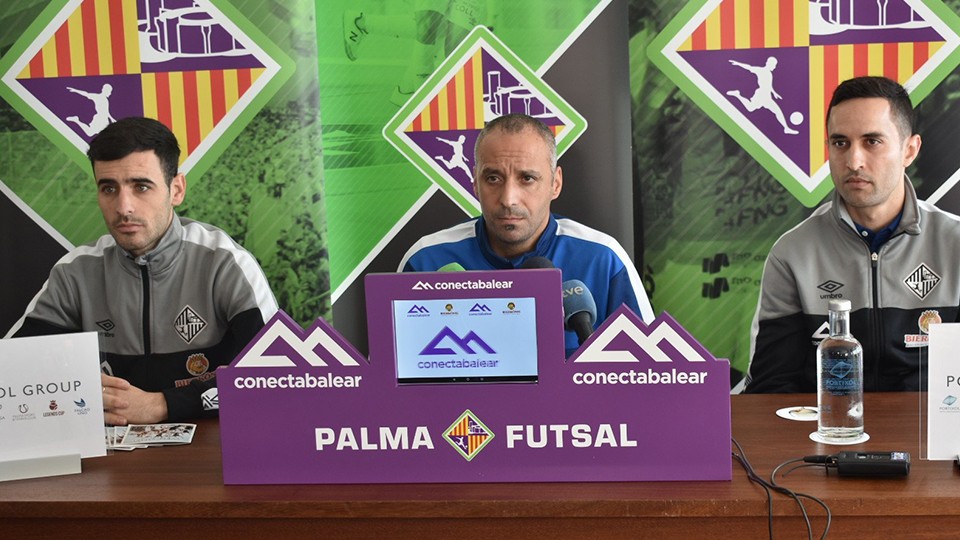 Vadillo, entrenador de Palma Futsal, en, rueda de prensa.