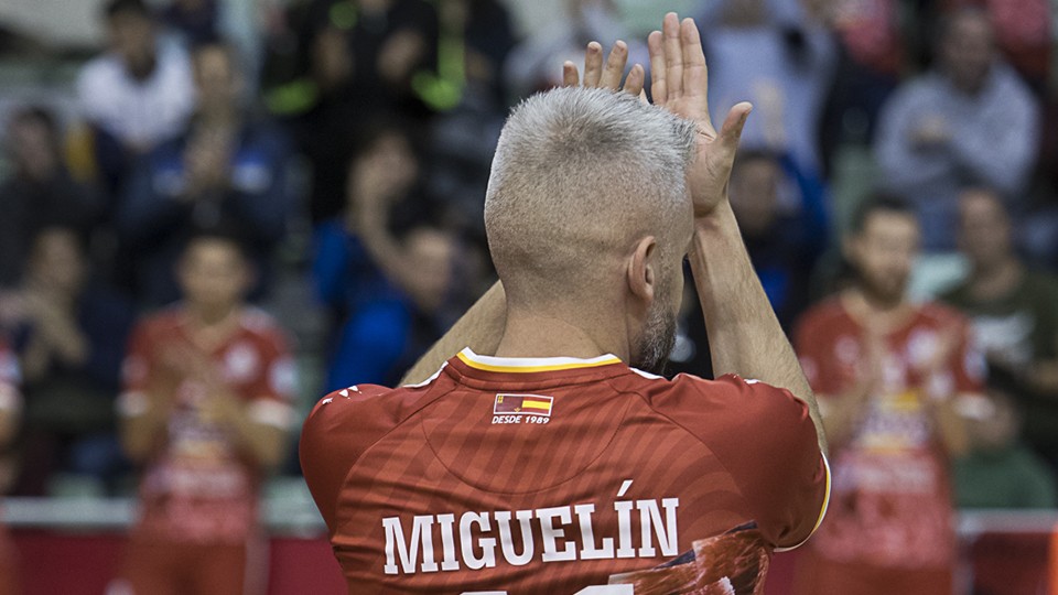 Miguelín, jugador de ElPozo Murcia Costa Cálida, durante un partido.