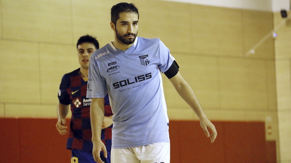 Anass, jugador del Soliss FS Talavera, durante un partido.