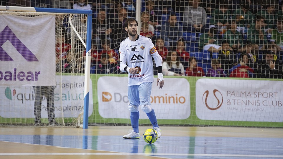 Barrón, portero de Palma Futsal, durante un encuentro.