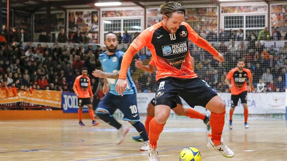 Matamoros, jugador del Pescados Rubén Burela, durante un encuentro.