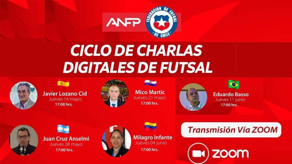 Ciclo de charlas digitales de Futsal organizado por la Federación de Fútbol de Chile.