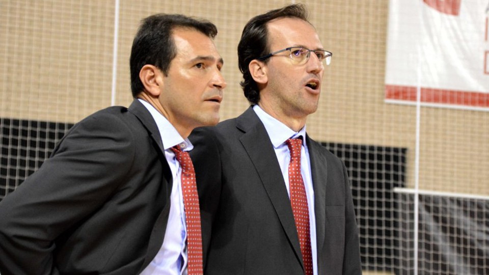 Santi Herrero, junto a Marcelo Almeida.