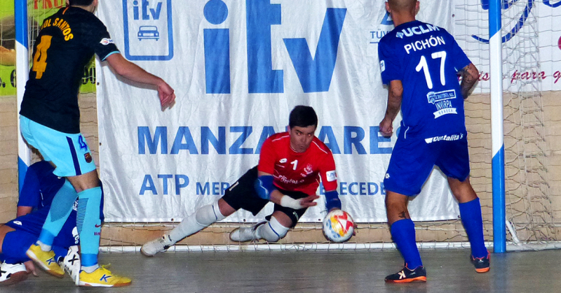 Pepote, portero del Manzanares FS, durante un encuentro