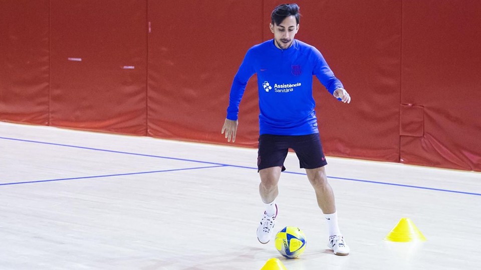 Joselito, jugador del Barça, durante un entrenamiento.