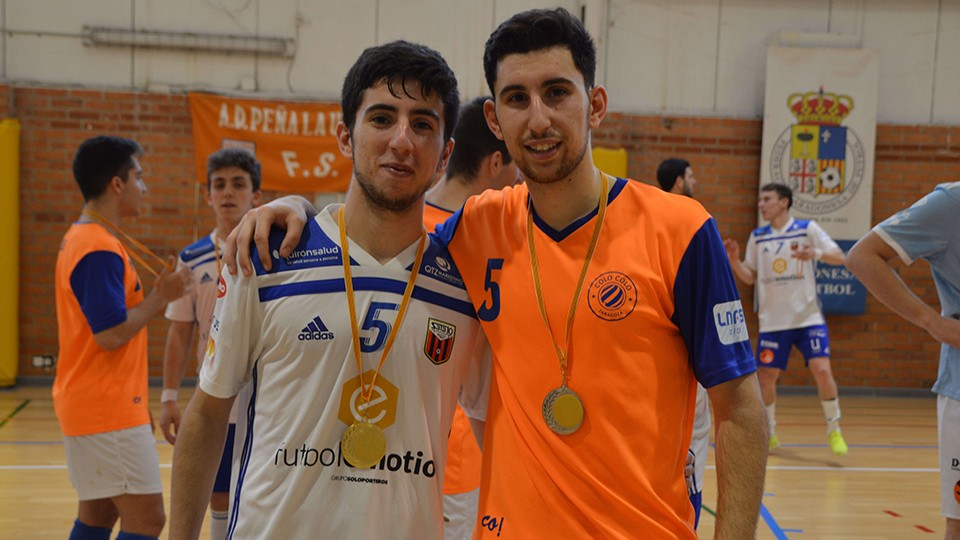 Jorge Tabuenca (izq.) y Fran Tabuenca (dcha.), nuevos jugadores del Azulejos Moncayo Colo Colo.