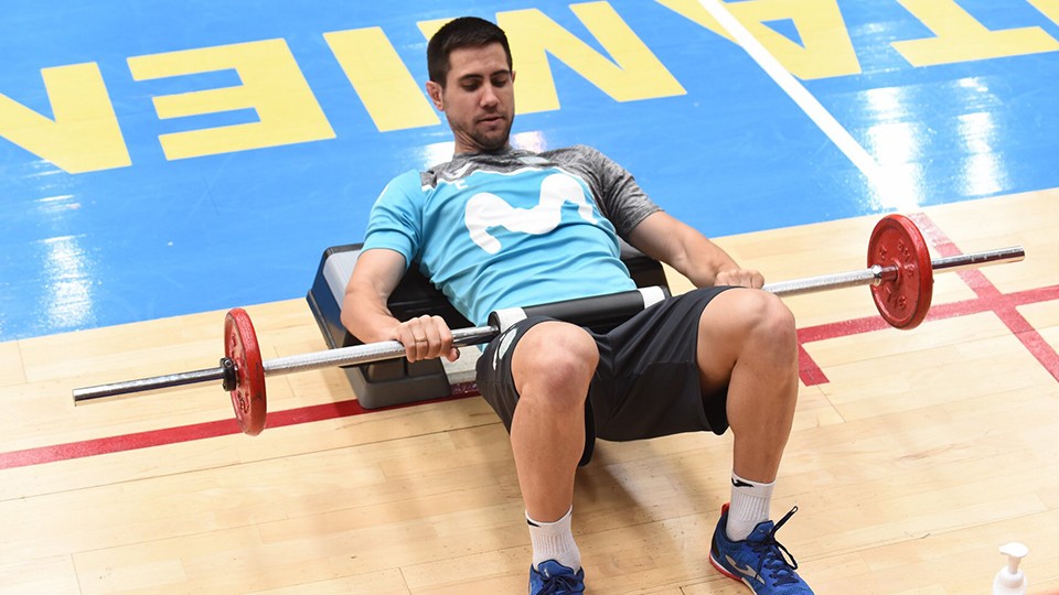 Bebe, jugador de Movistar Inter, durante un entrenamiento.