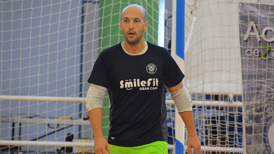 Abel Budría, durante un partido con el Azulejos Moncayo Colo Colo.