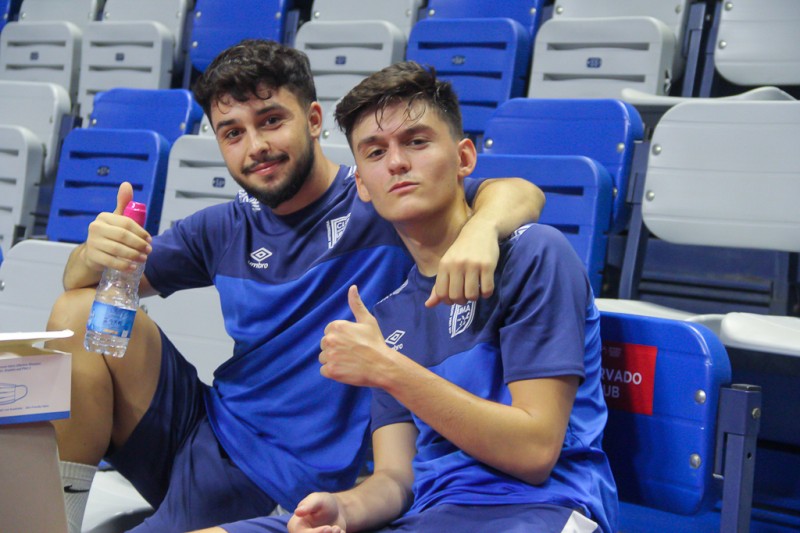 Fali y Jesús, jugador del BeSoccer CD UMA Antequera