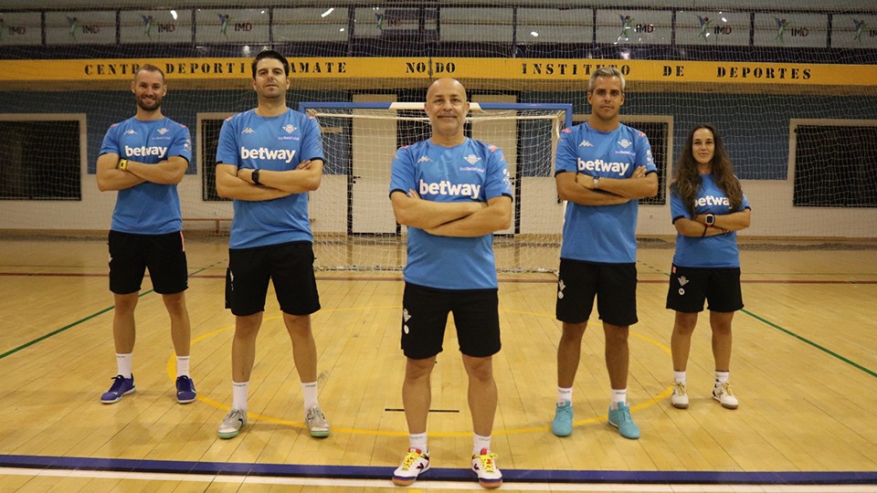 Cuerpo técnico del Real Betis Futsal.