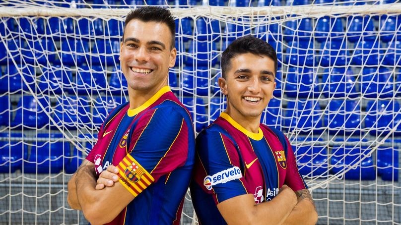 Sergio Lozano y Bernat Povill, jugadores del Barça