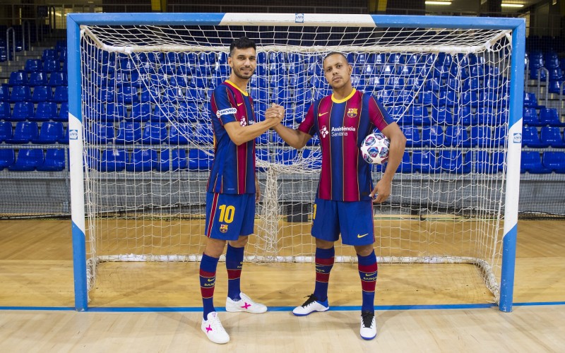 Esquerdinha y Ferrao, jugadores del Barça