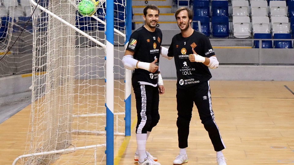 Fabio y Barrón, porteros del Palma Futsal.