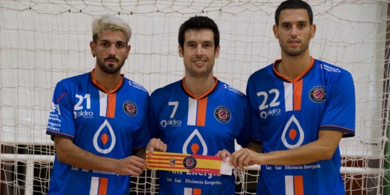 Juan Muniesa, Carlos García y Pablo Trasobares, capitanes del Full Energía Zaragoza. (Foto: Pedro Luis Serrano)