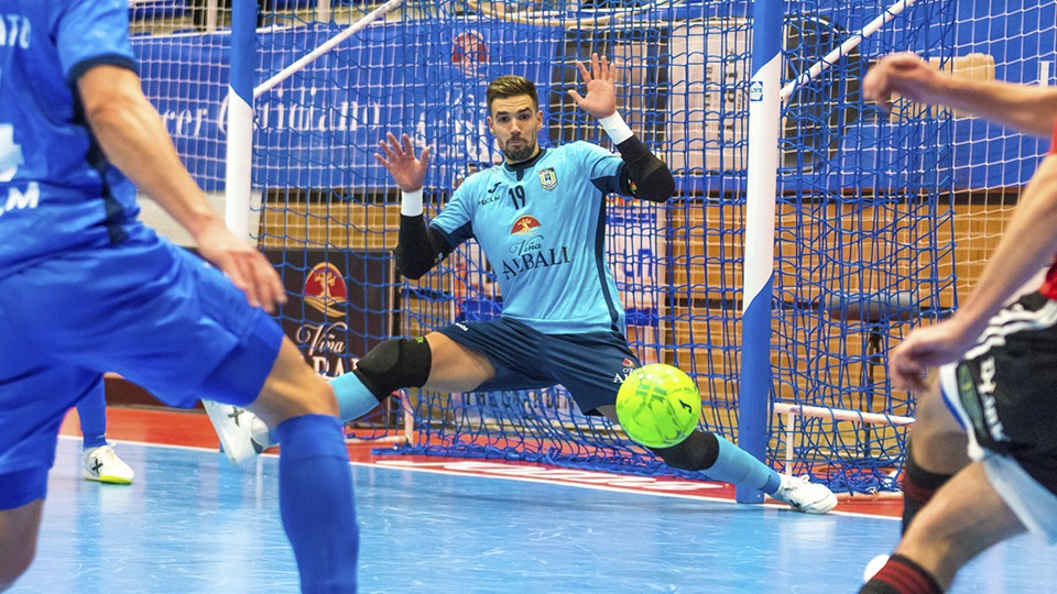Edu Sousa, portero del Viña Albali Valdepeñas. (Foto: ACP-FSV)