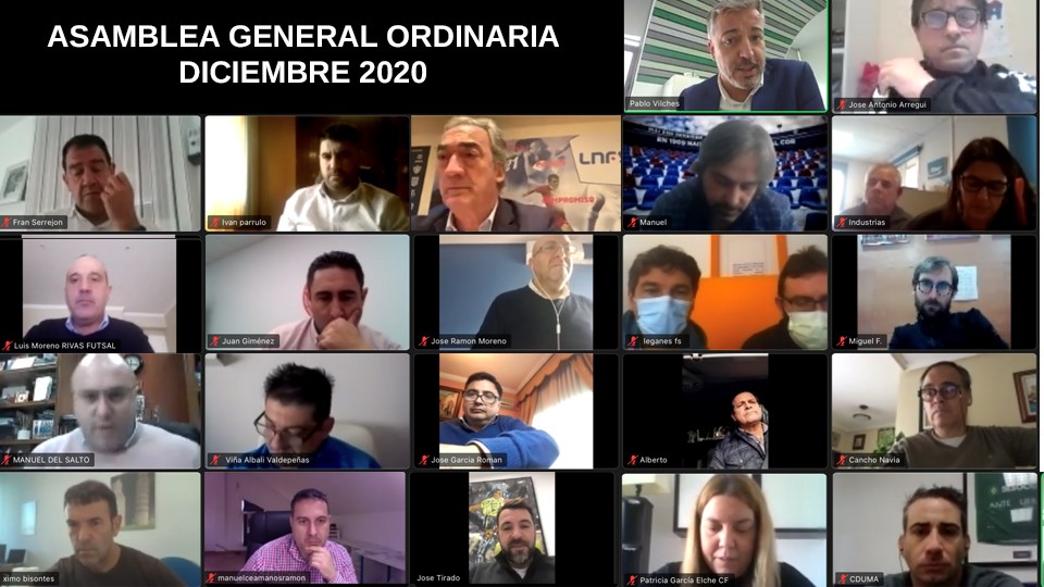 Asamblea General Ordinaria de la LNFS en Diciembre de 2020