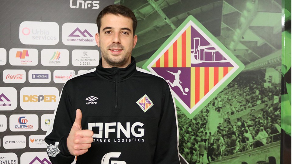Fabio, de Palma Futsal, posa en una entrevista.