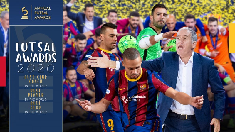 Ferrao y Lozano, primero y segundo Mejor Jugador del Mundo; Plaza Mejor Entrenador del Mundo; y Barça Mejor Club del Mundo en los Futsal Planet Awards 2020