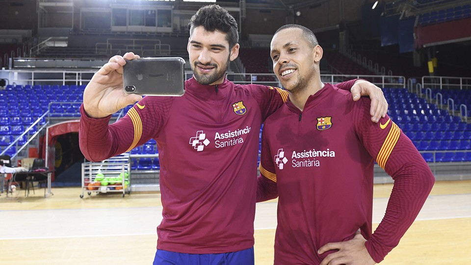 Miquel Feixas y Ferrao, jugadores del Barça.