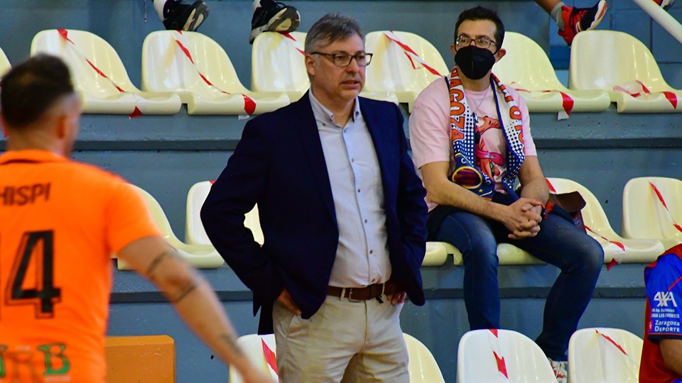 Alfonso Rodríguez, entrenador del Full Energía Zaragoza. (Foto: Andrea Royo López)