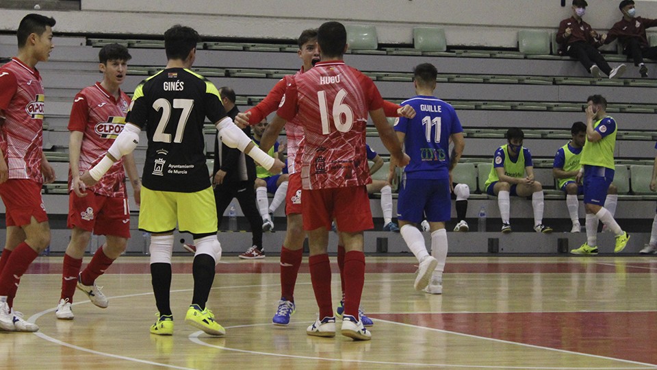 Los jugadores de ElPozo Murcia Costa Cálida celebran un tanto.