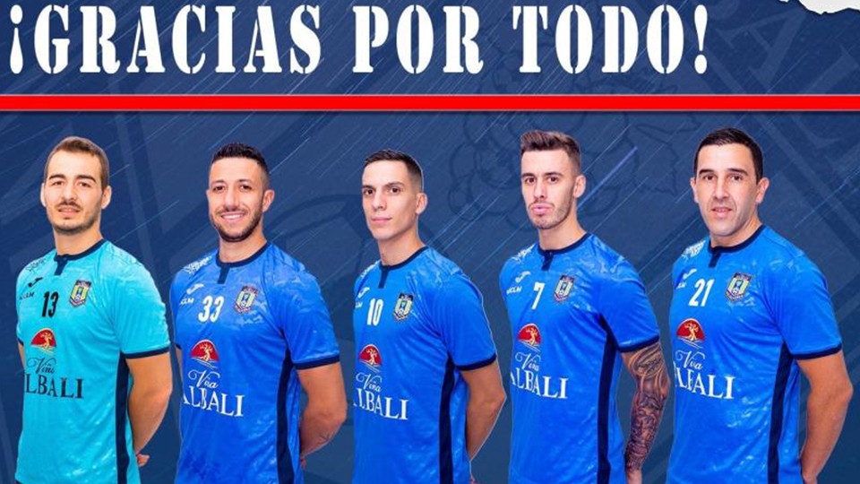 Coro, Dani Santos, Jose Ruiz, Álex García y Cainan de Matos, de Viña Albali Valdepeñas, no continuarán en el club.