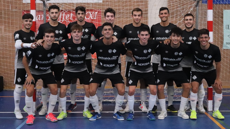 La plantilla del ETB Hidrobal Calvià posa antes del encuentro.
