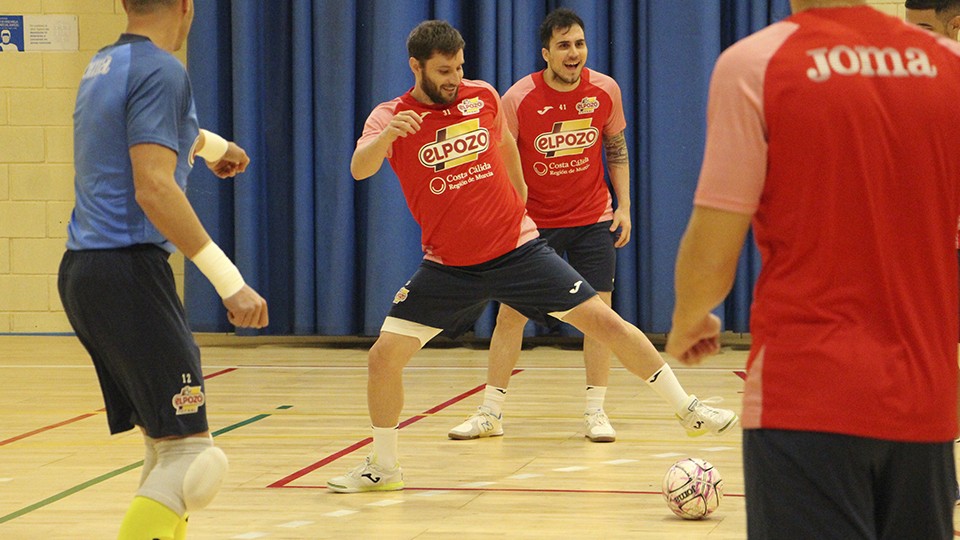 Gadeia, durante un entrenamiento con ElPozo Murcia Costa Cálida.