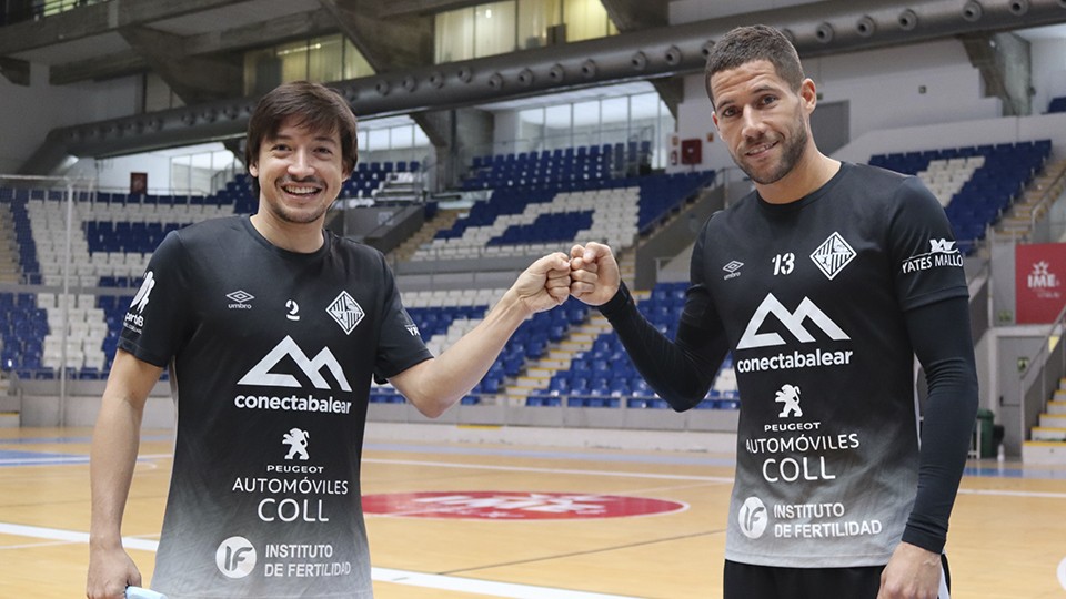 Chaguinha y Raúl Campos, jugadores del Palma Futsal.