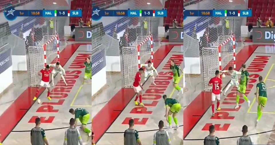Secuencia del asombroso gol del pívot iraní, Hossein Tayebi