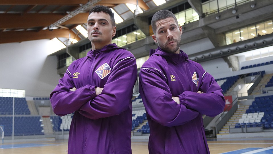 Mancuso y Raúl Campos, jugadores del Palma Futsal.