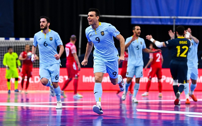 Sergio Lozano celebra un gol con la Selección española ante Georgia. Foto: UEFA