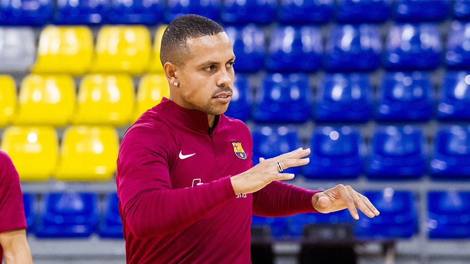 Ferrao, jugador del Barça, durante un entrenamiento.