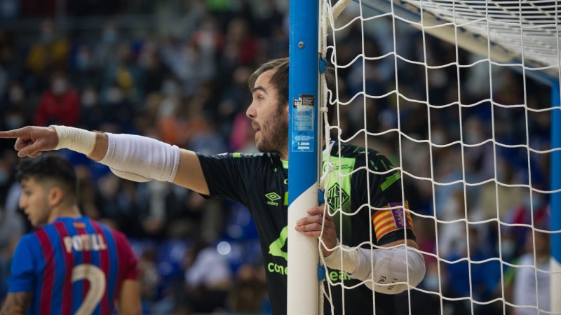 Carlos Barrón, en la portería del Palma Futsal