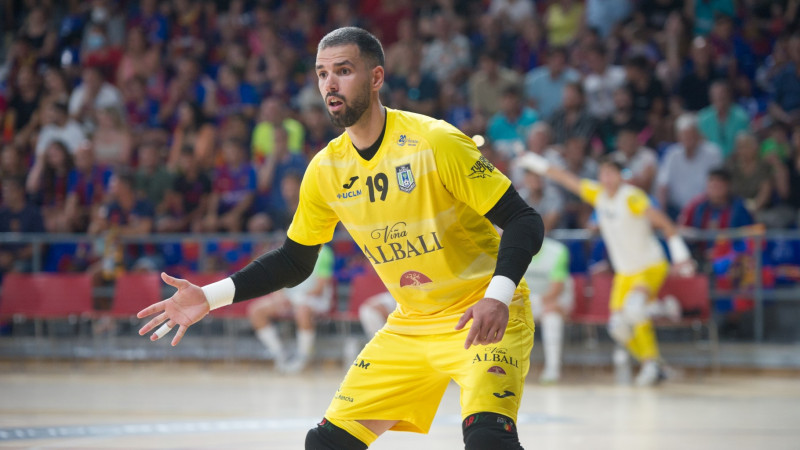 Edu Sousa, portero del Viña Albali Valdepeñas
