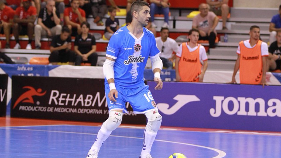 Raúl Jerez, portero del Jimbee Cartagena FS, durante un partido