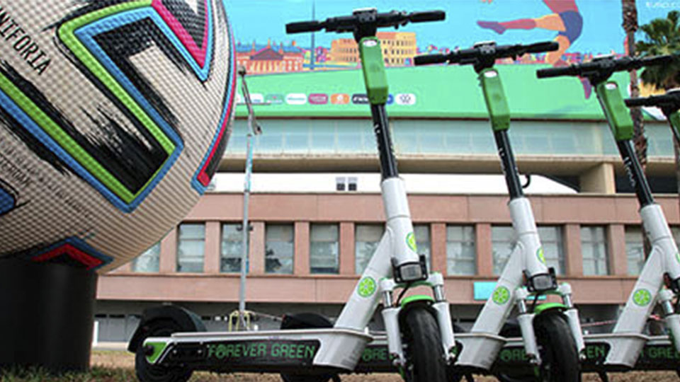 The Forever Green scooters arrive to UEFA EURO 2020