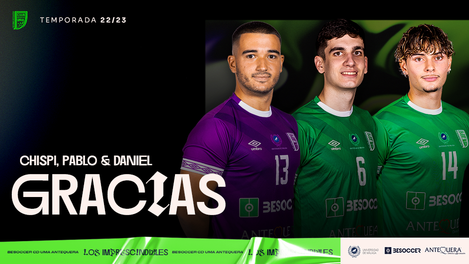 Chispi, Pablo y Daniel dejan de vestir la elástica verde 
